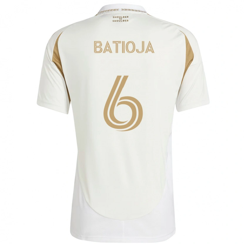 Danxen Mujer Camiseta Jeremy Batioja #6 Blanco Marrón 2ª Equipación 2025/26 La Camisa México