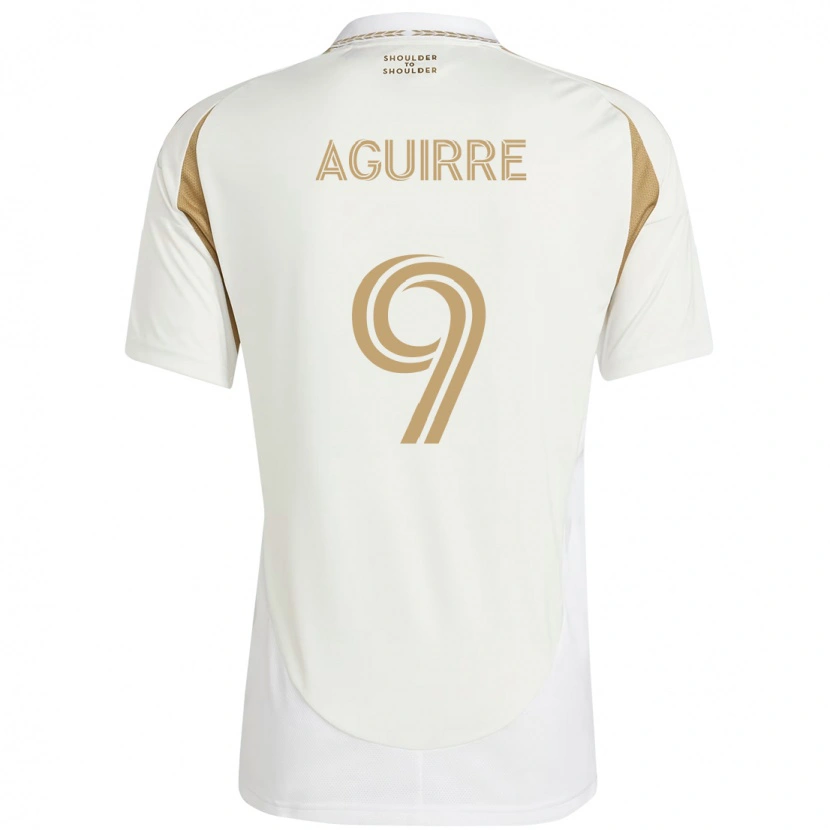 Danxen Mujer Camiseta Dustin Aguirre #9 Blanco Marrón 2ª Equipación 2025/26 La Camisa México