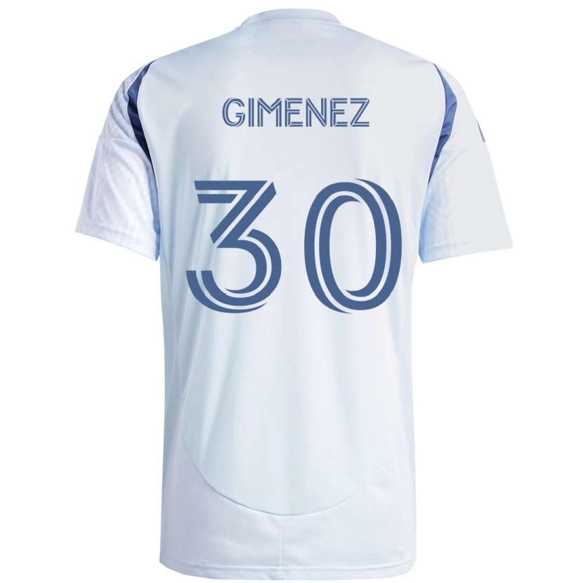 Danxen Mujer Camiseta Gastón Giménez #30 Rojo Blanco 2ª Equipación 2025/26 La Camisa México