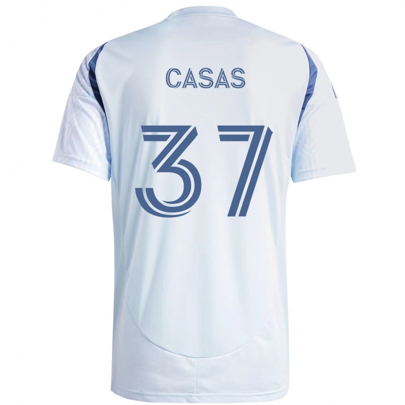 Danxen Mujer Camiseta Javier Casas #37 Rojo Blanco 2ª Equipación 2025/26 La Camisa México