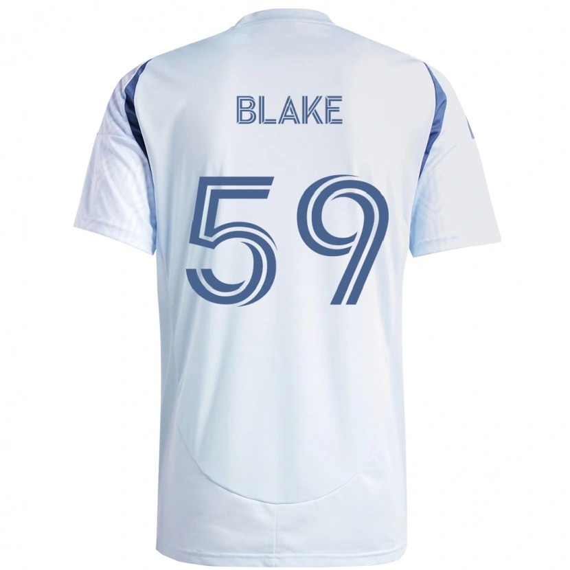 Danxen Mujer Camiseta Romain Blake #59 Rojo Blanco 2ª Equipación 2025/26 La Camisa México