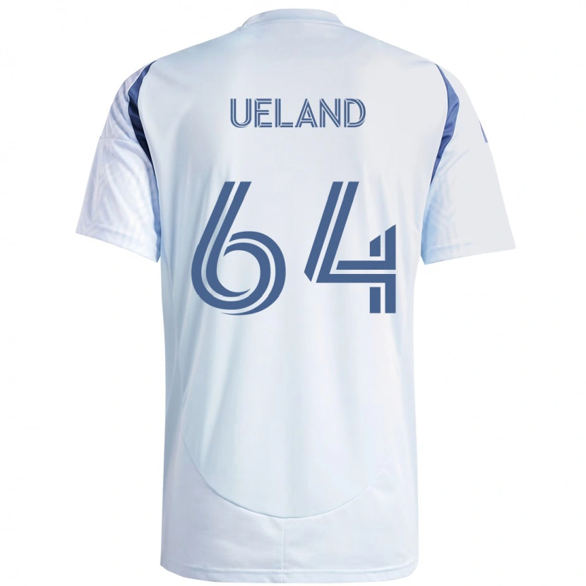 Danxen Mujer Camiseta Andreas Ueland #64 Rojo Blanco 2ª Equipación 2025/26 La Camisa México