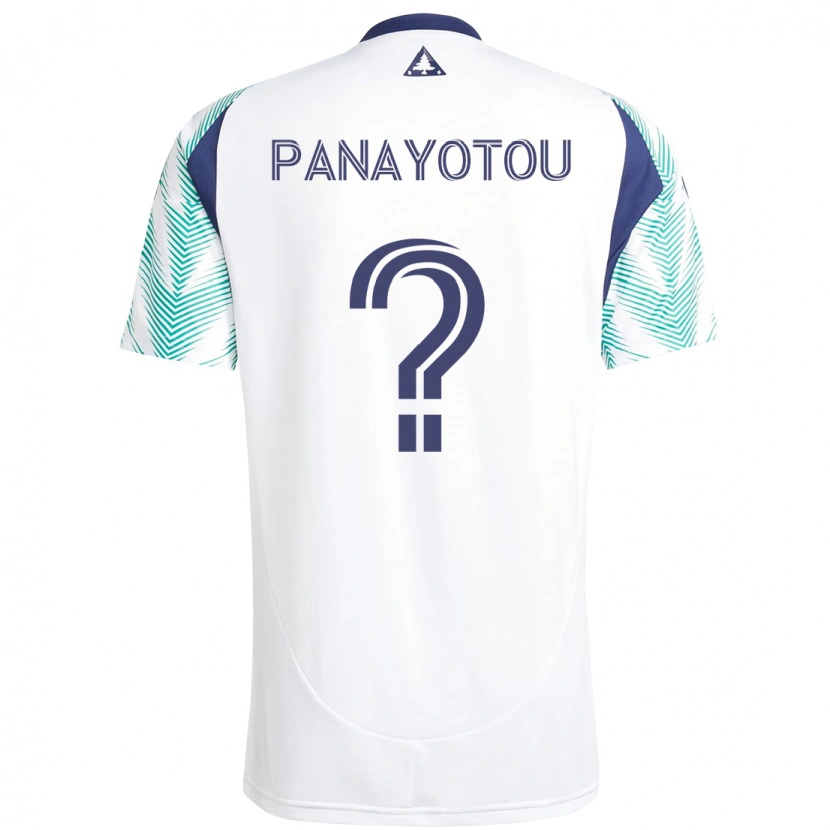Danxen Mujer Camiseta Jack Panayotou #0 Blanco Azul 2ª Equipación 2025/26 La Camisa México
