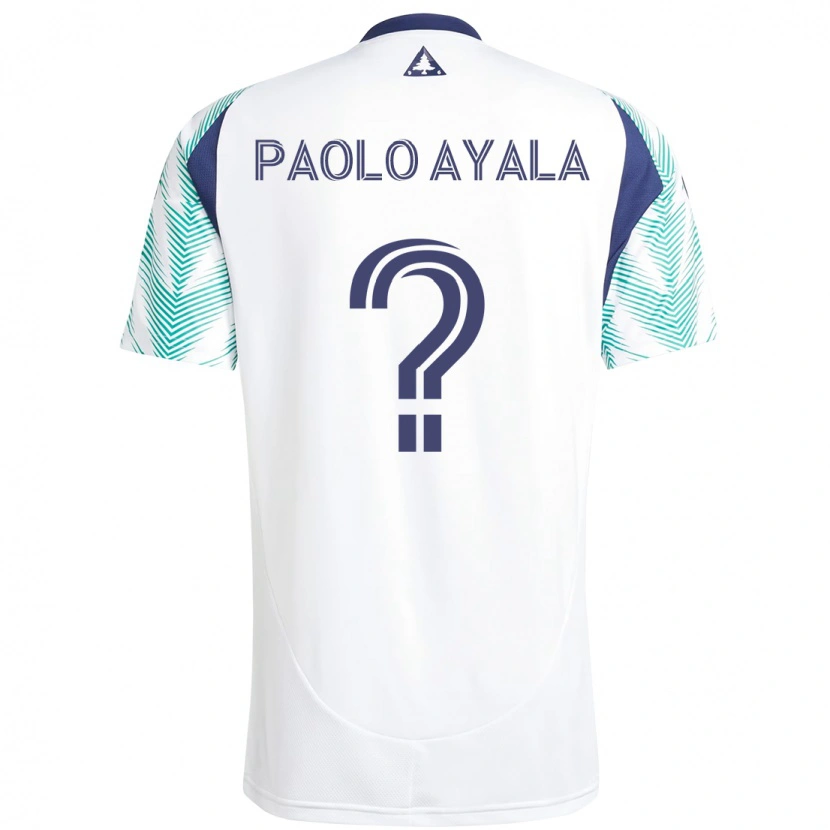 Danxen Mujer Camiseta Paolo Ayala #0 Blanco Azul 2ª Equipación 2025/26 La Camisa México