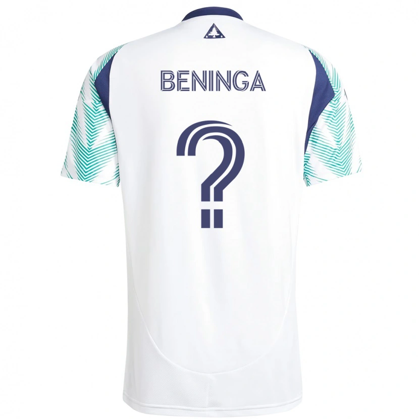 Danxen Mujer Camiseta Owen Beninga #0 Blanco Azul 2ª Equipación 2025/26 La Camisa México