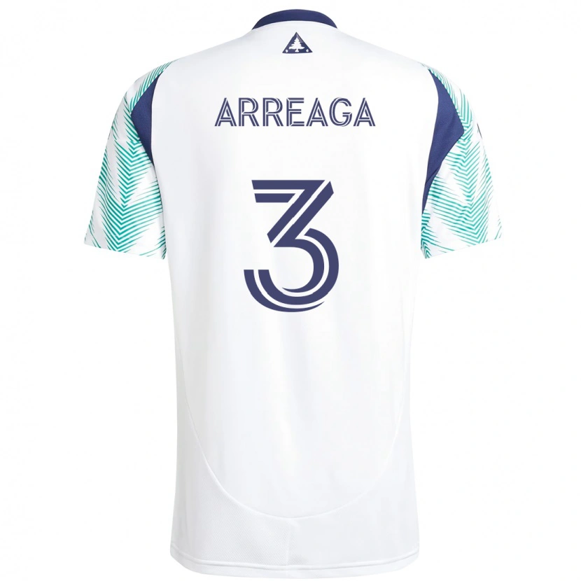 Danxen Mujer Camiseta Xavier Arreaga #3 Blanco Azul 2ª Equipación 2025/26 La Camisa México