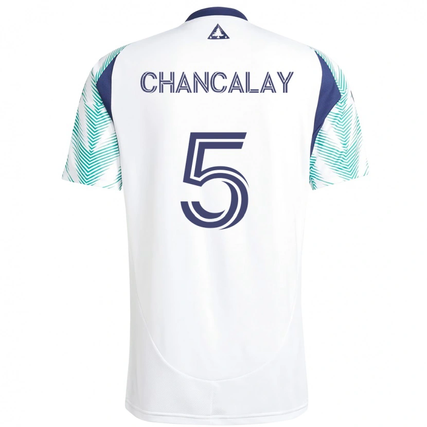 Danxen Mujer Camiseta Tomás Chancalay #5 Blanco Azul 2ª Equipación 2025/26 La Camisa México