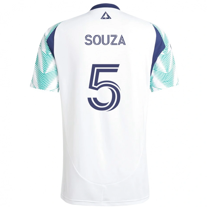 Danxen Mujer Camiseta Victor Souza #5 Blanco Azul 2ª Equipación 2025/26 La Camisa México