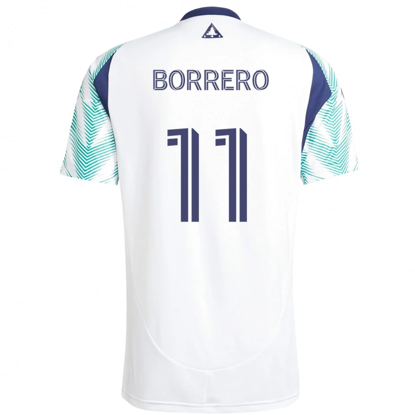 Danxen Mujer Camiseta Dylan Borrero #11 Blanco Azul 2ª Equipación 2025/26 La Camisa México