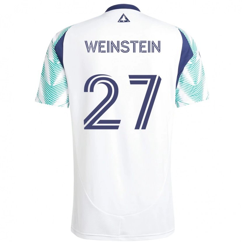 Danxen Mujer Camiseta Max Weinstein #27 Blanco Azul 2ª Equipación 2025/26 La Camisa México