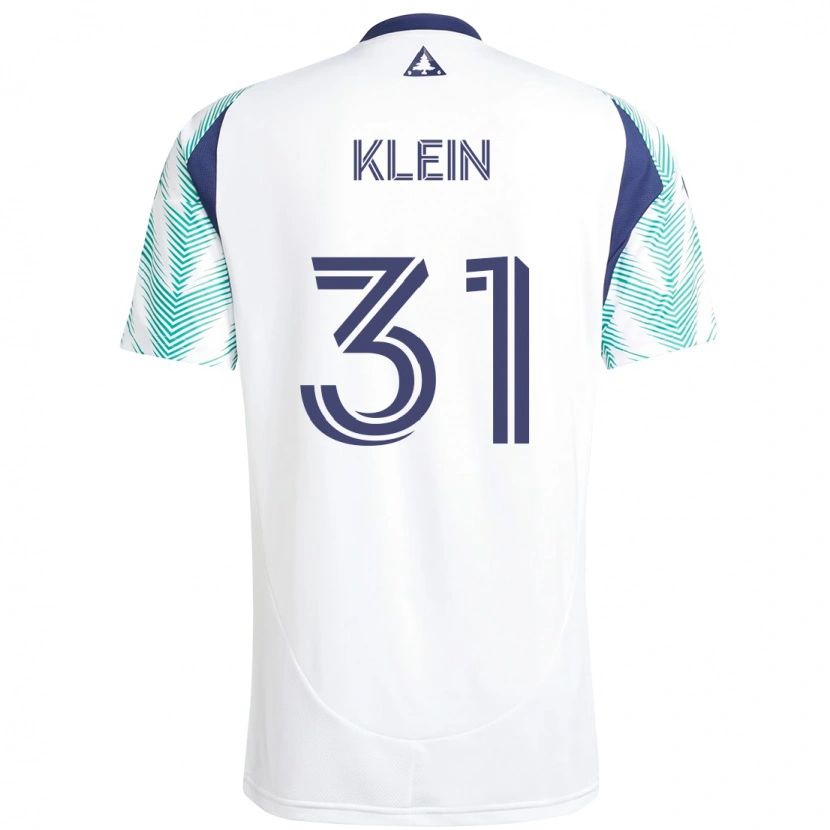 Danxen Mujer Camiseta Eric Klein #31 Blanco Azul 2ª Equipación 2025/26 La Camisa México