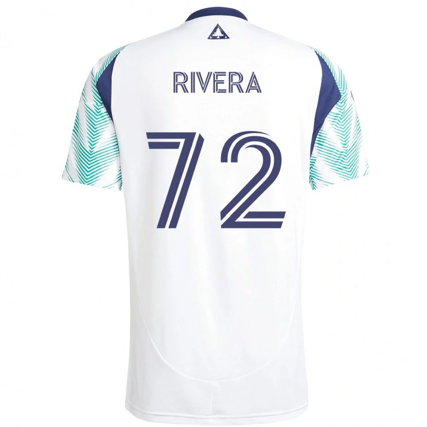 Danxen Mujer Camiseta Damián Rivera #72 Blanco Azul 2ª Equipación 2025/26 La Camisa México