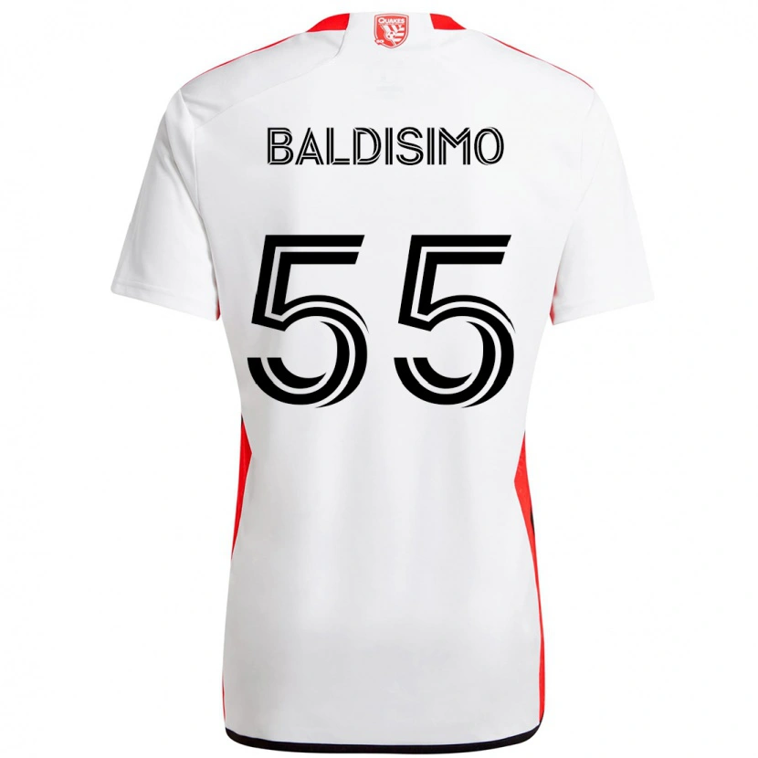 Danxen Mujer Camiseta Michael Baldisimo #55 Blanco Rojo 2ª Equipación 2025/26 La Camisa México