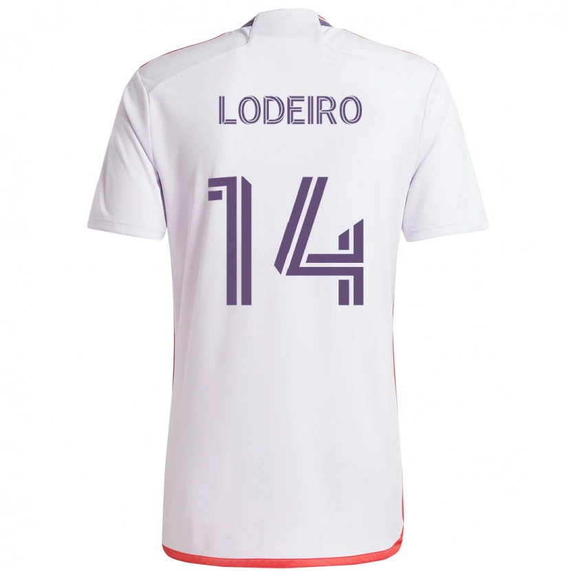 Danxen Mujer Camiseta Nicolás Lodeiro #14 Blanco Morado 2ª Equipación 2025/26 La Camisa México