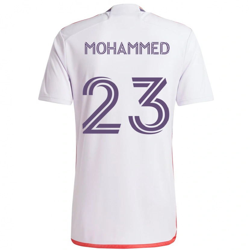 Danxen Mujer Camiseta Shak Mohammed #23 Blanco Morado 2ª Equipación 2025/26 La Camisa México