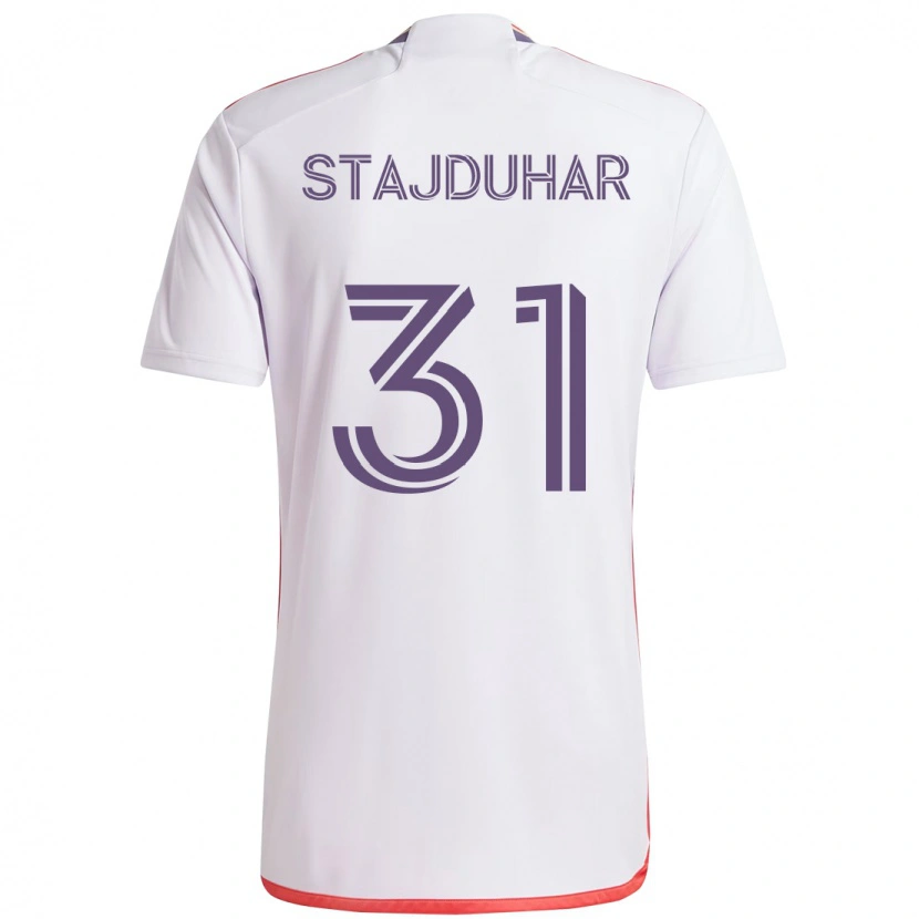 Danxen Mujer Camiseta Mason Stajduhar #31 Blanco Morado 2ª Equipación 2025/26 La Camisa México