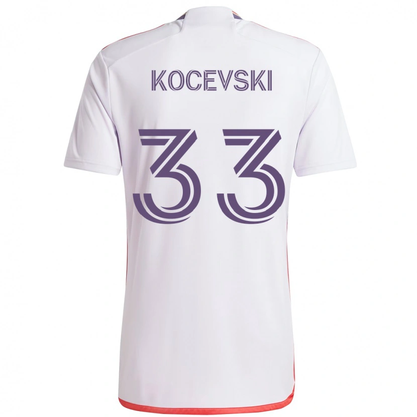 Danxen Mujer Camiseta Jeorgio Kocevski #33 Blanco Morado 2ª Equipación 2025/26 La Camisa México
