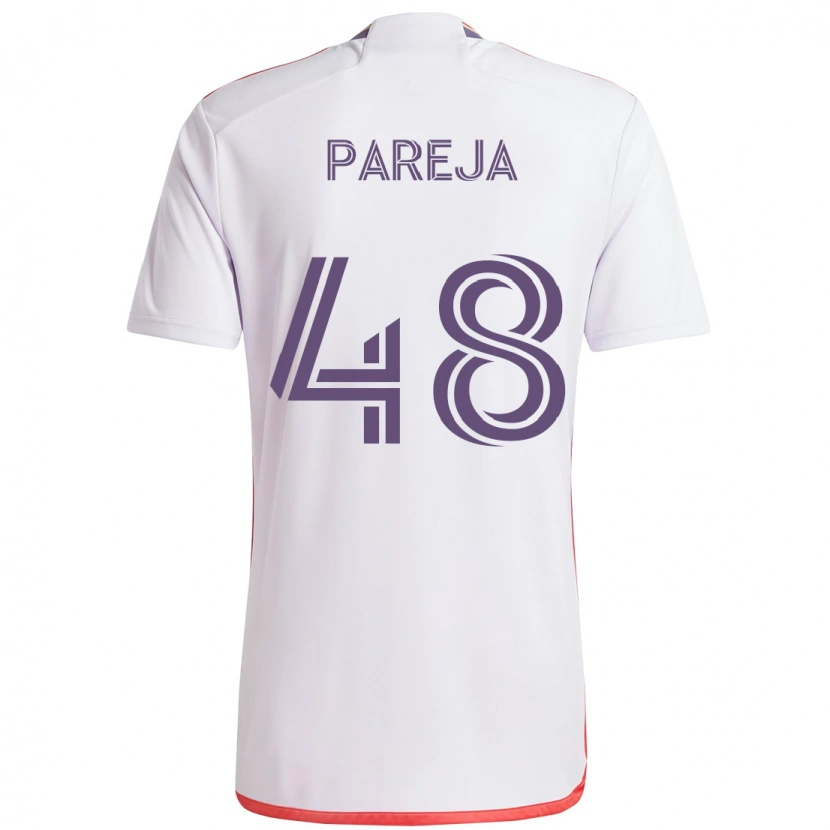 Danxen Mujer Camiseta Diego Pareja #48 Blanco Morado 2ª Equipación 2025/26 La Camisa México