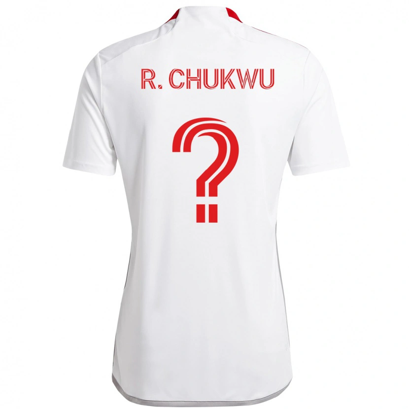 Danxen Mujer Camiseta Richard Chukwu #0 Rojo Blanco 2ª Equipación 2025/26 La Camisa México