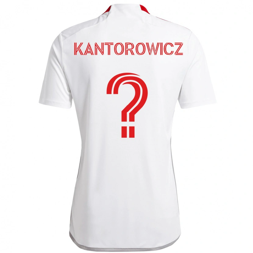 Danxen Mujer Camiseta Dominic Kantorowicz #0 Blanco Rojo 2ª Equipación 2025/26 La Camisa México