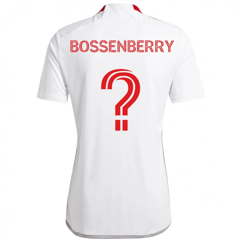 Danxen Mujer Camiseta Antone Bossenberry #0 Rojo Blanco 2ª Equipación 2025/26 La Camisa México
