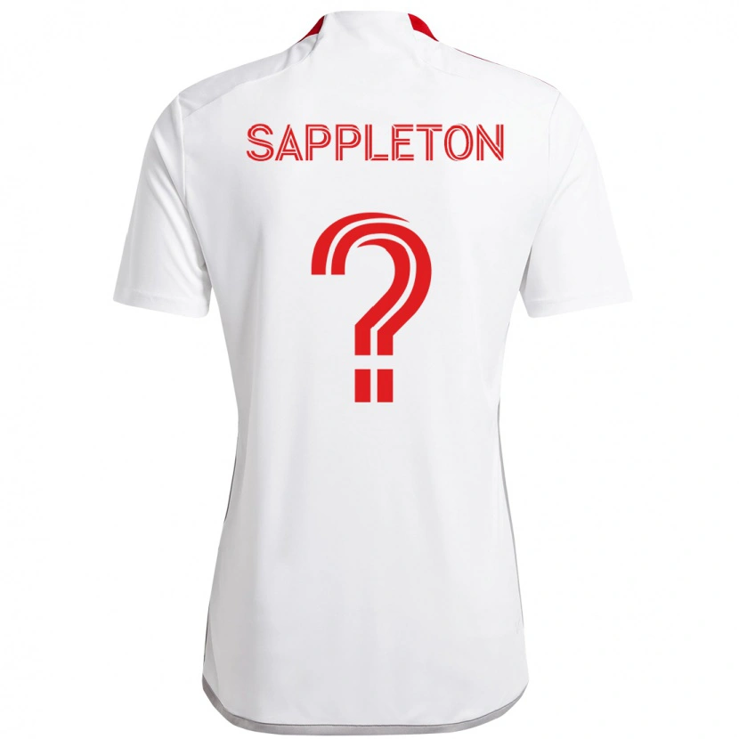 Danxen Mujer Camiseta Spencer Sappleton #0 Rojo Blanco 2ª Equipación 2025/26 La Camisa México