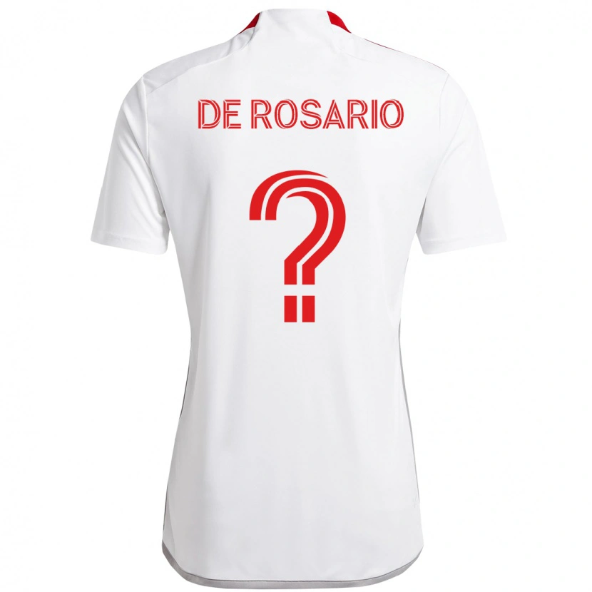 Danxen Mujer Camiseta Adisa De Rosario #0 Rojo Blanco 2ª Equipación 2025/26 La Camisa México