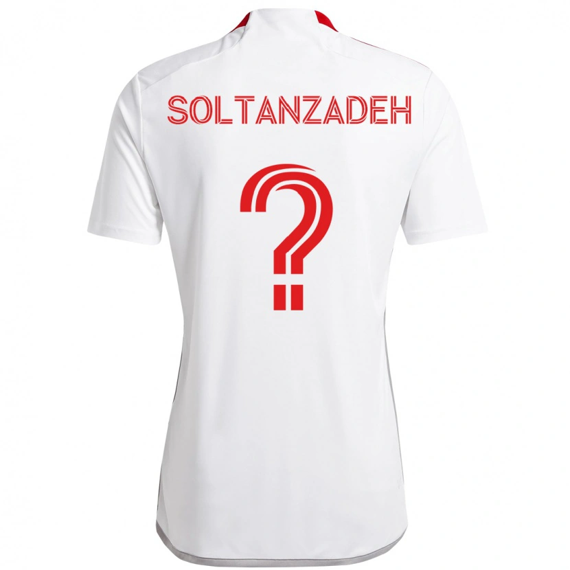 Danxen Mujer Camiseta Shayan Soltanzadeh #0 Blanco Rojo 2ª Equipación 2025/26 La Camisa México