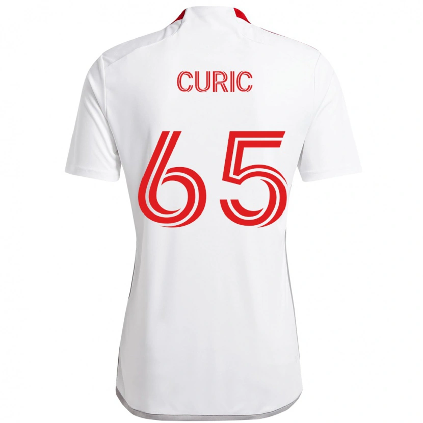 Danxen Mujer Camiseta Antony Curic #65 Rojo Blanco 2ª Equipación 2025/26 La Camisa México