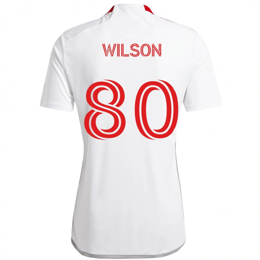 Danxen Mujer Camiseta Shafique Wilson #80 Blanco Rojo 2ª Equipación 2025/26 La Camisa México