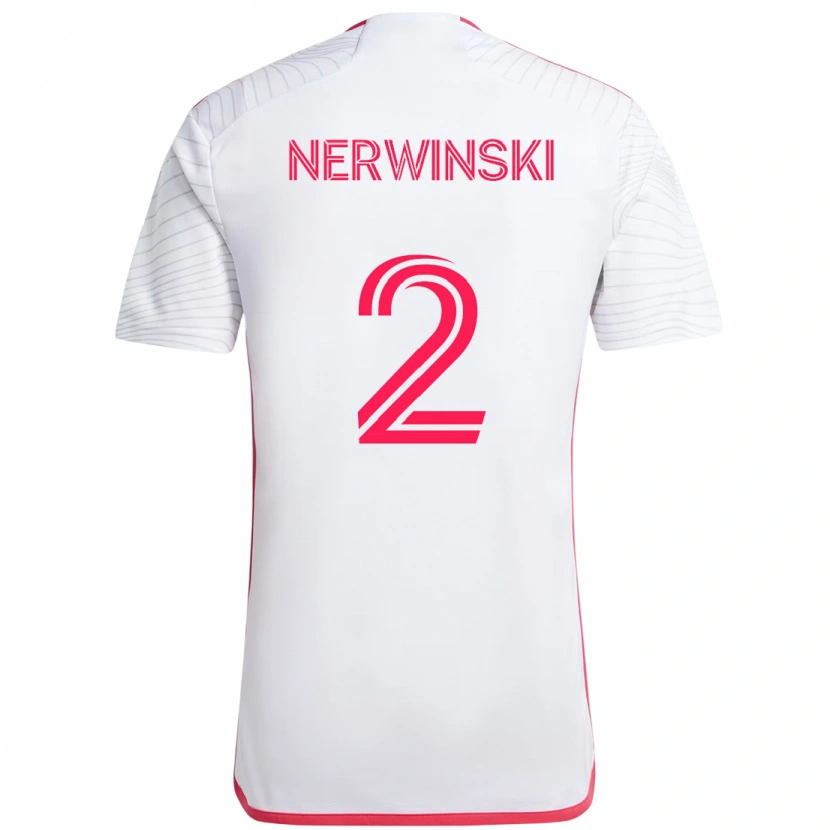 Danxen Mujer Camiseta Jake Nerwinski #2 Blanco Magenta 2ª Equipación 2025/26 La Camisa México