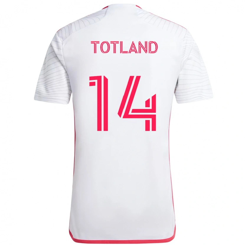 Danxen Mujer Camiseta Tomas Totland #14 Blanco Magenta 2ª Equipación 2025/26 La Camisa México