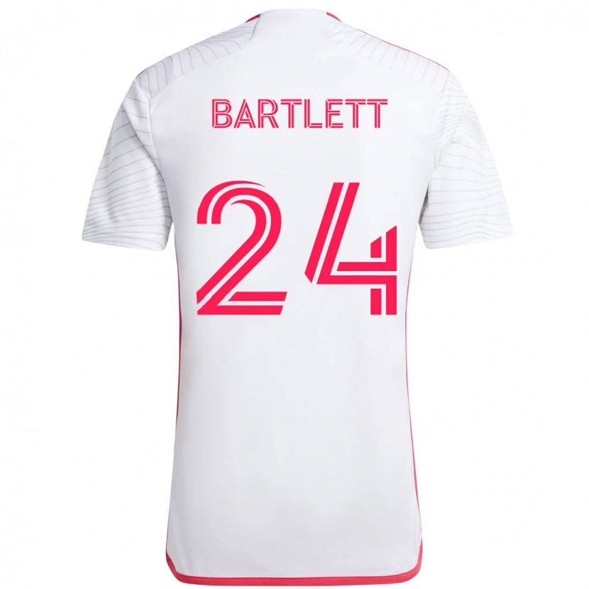 Danxen Mujer Camiseta Lucas Bartlett #24 Blanco Magenta 2ª Equipación 2025/26 La Camisa México
