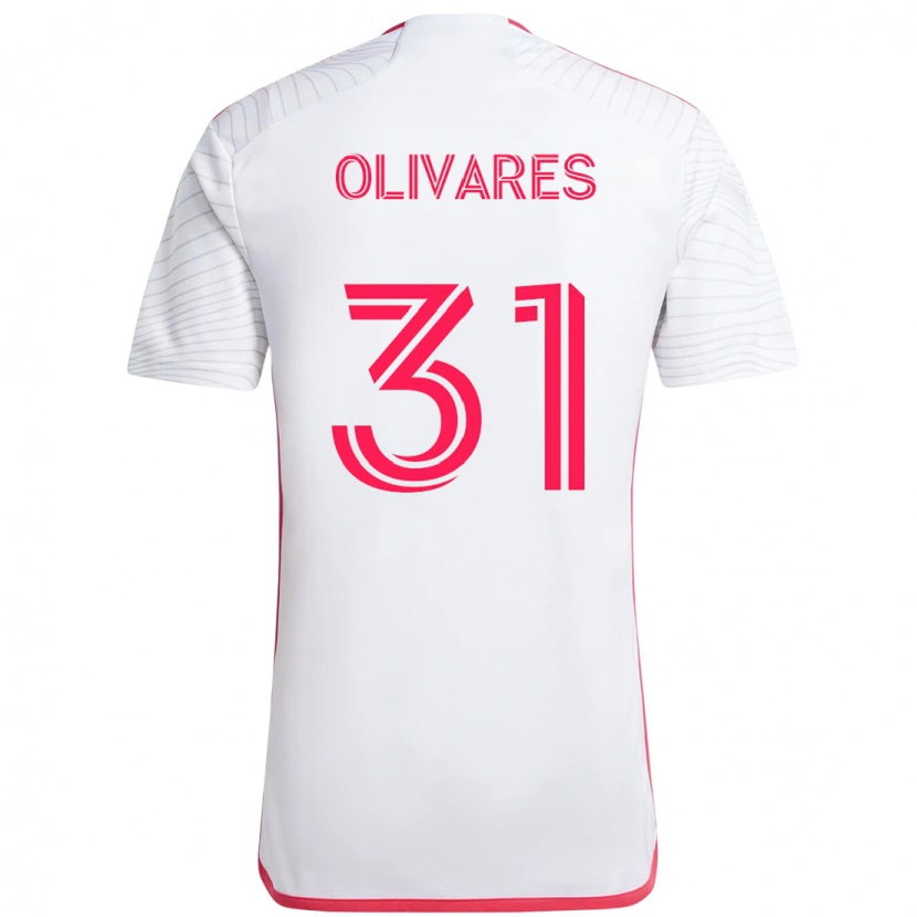 Danxen Mujer Camiseta Christian Olivares #31 Blanco Magenta 2ª Equipación 2025/26 La Camisa México