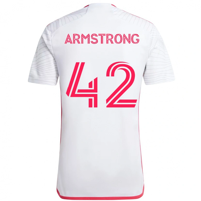 Danxen Mujer Camiseta Ezra Armstrong #42 Blanco Magenta 2ª Equipación 2025/26 La Camisa México