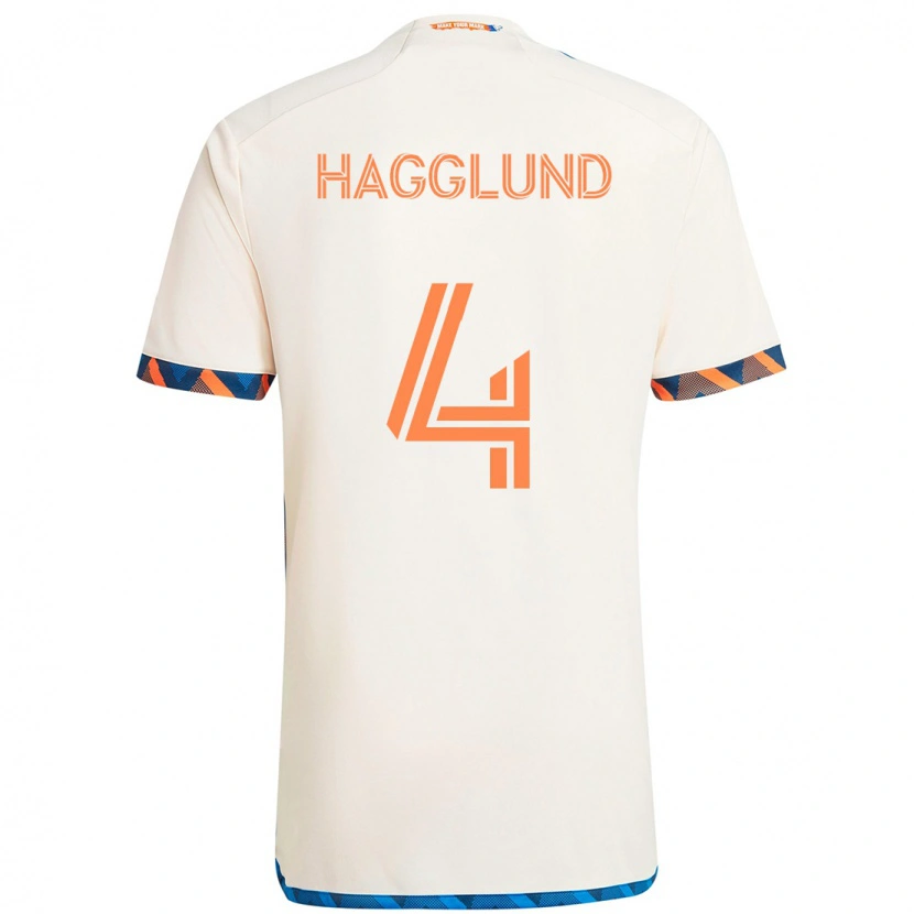 Danxen Mujer Camiseta Nick Hagglund #4 Azul Oscuro Naranja 2ª Equipación 2025/26 La Camisa México