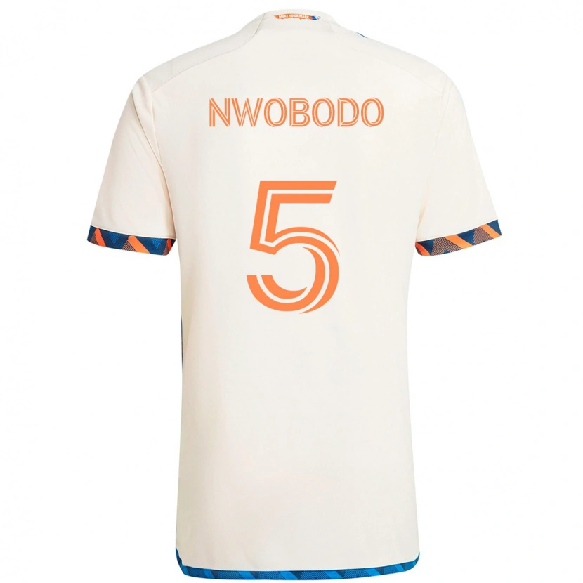 Danxen Mujer Camiseta Obinna Nwobodo #5 Azul Oscuro Naranja 2ª Equipación 2025/26 La Camisa México