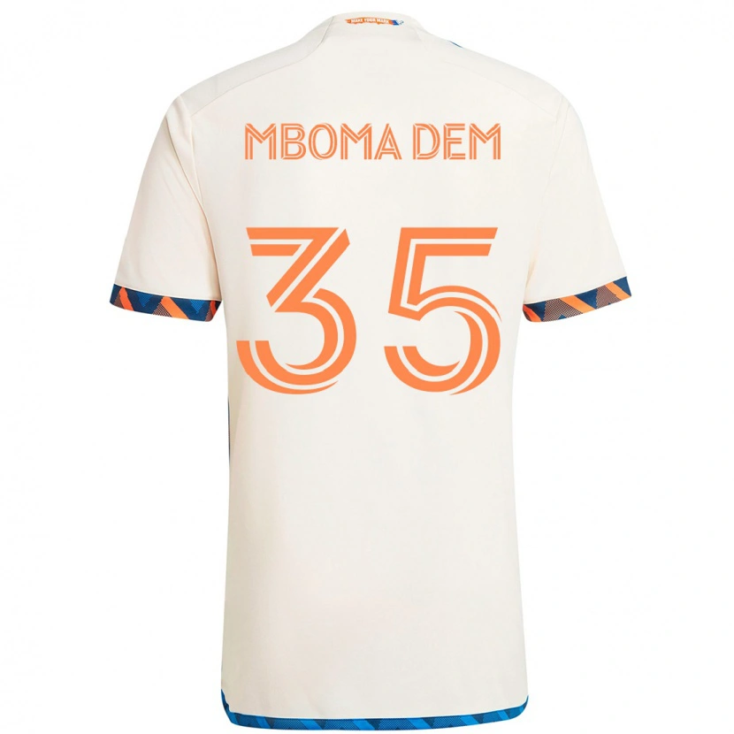 Danxen Mujer Camiseta Kenji Mboma Dem #35 Azul Oscuro Naranja 2ª Equipación 2025/26 La Camisa México