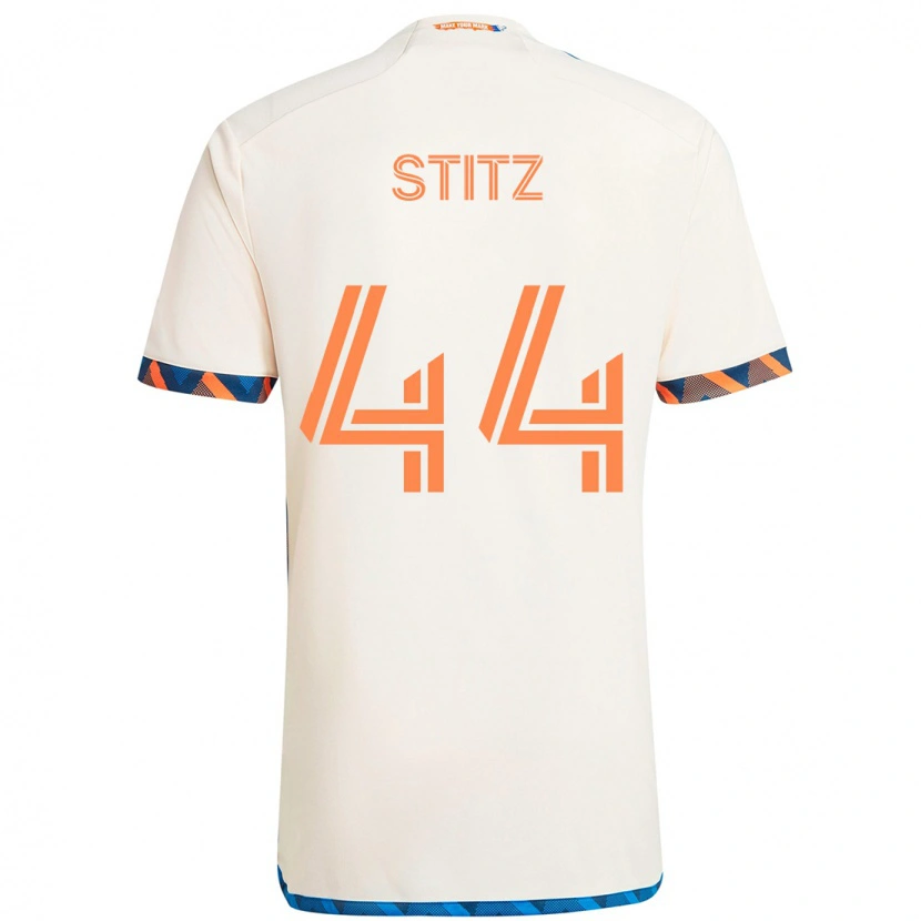 Danxen Mujer Camiseta Ben Stitz #44 Azul Oscuro Naranja 2ª Equipación 2025/26 La Camisa México