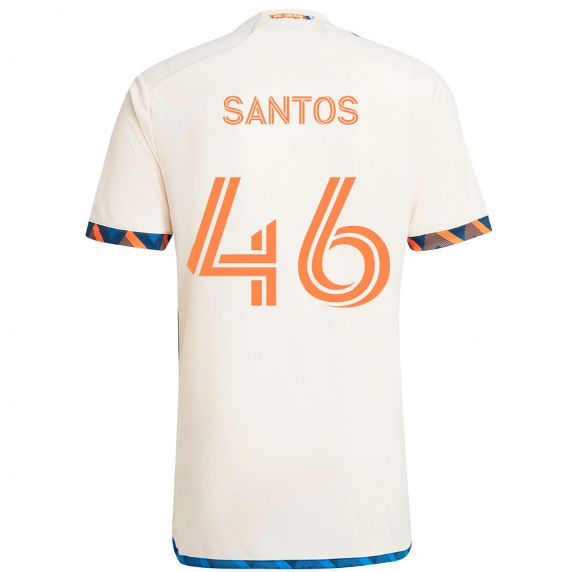 Danxen Mujer Camiseta Guilherme Santos #46 Azul Oscuro Naranja 2ª Equipación 2025/26 La Camisa México