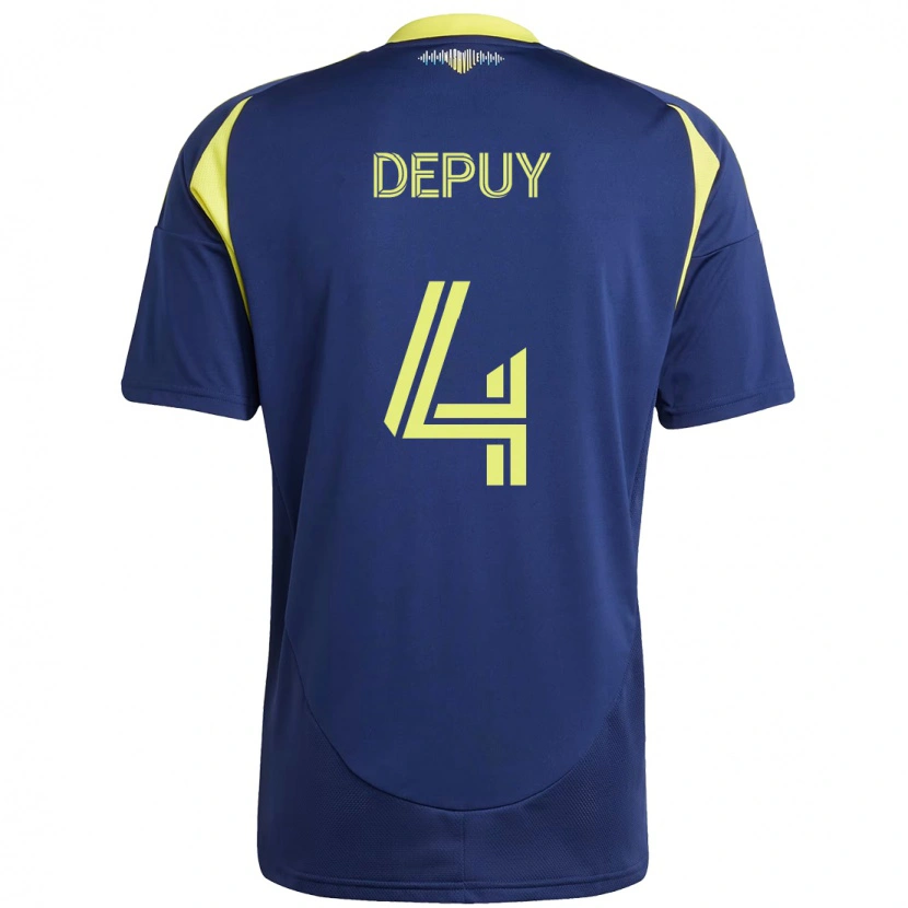 Danxen Mujer Camiseta Nick Depuy #4 Amarillo Azul Marino 2ª Equipación 2025/26 La Camisa México