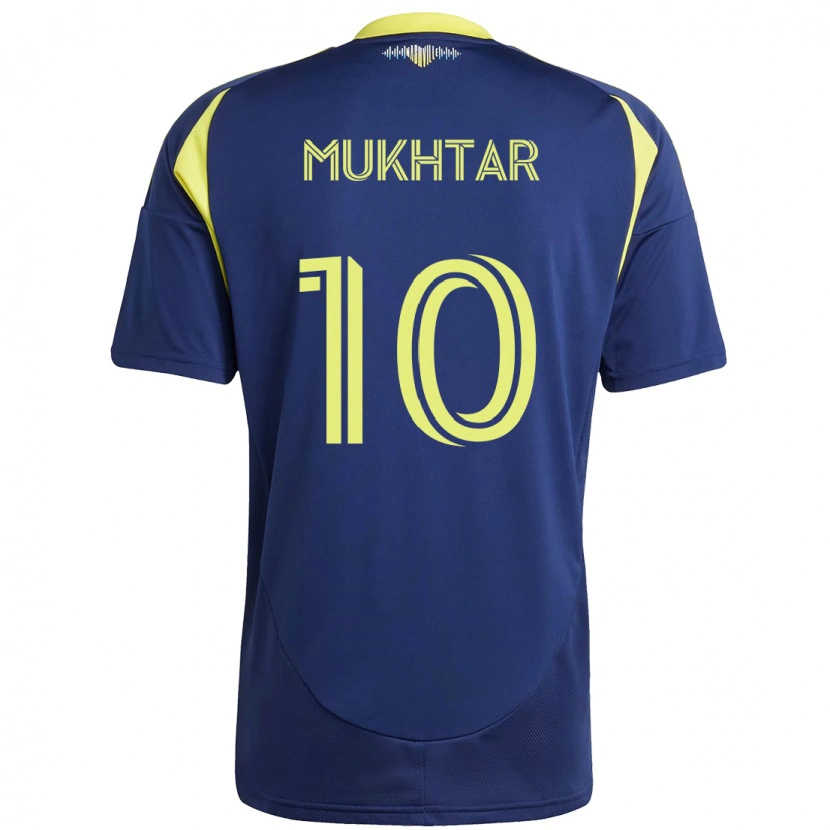 Danxen Mujer Camiseta Hany Mukhtar #10 Amarillo Azul Marino 2ª Equipación 2025/26 La Camisa México
