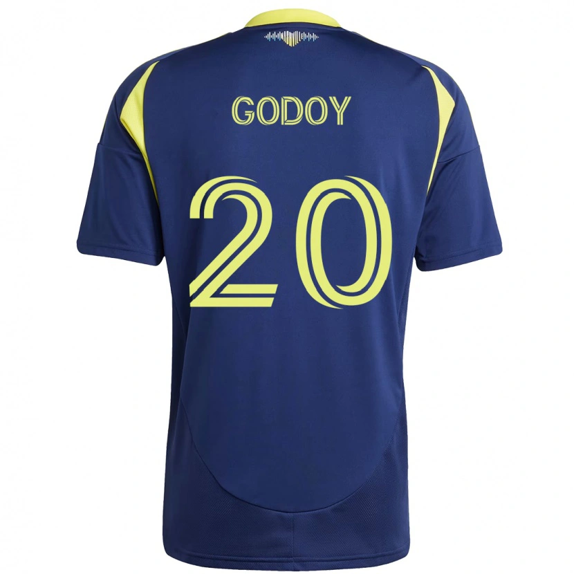 Danxen Mujer Camiseta Aníbal Godoy #20 Amarillo Azul Marino 2ª Equipación 2025/26 La Camisa México