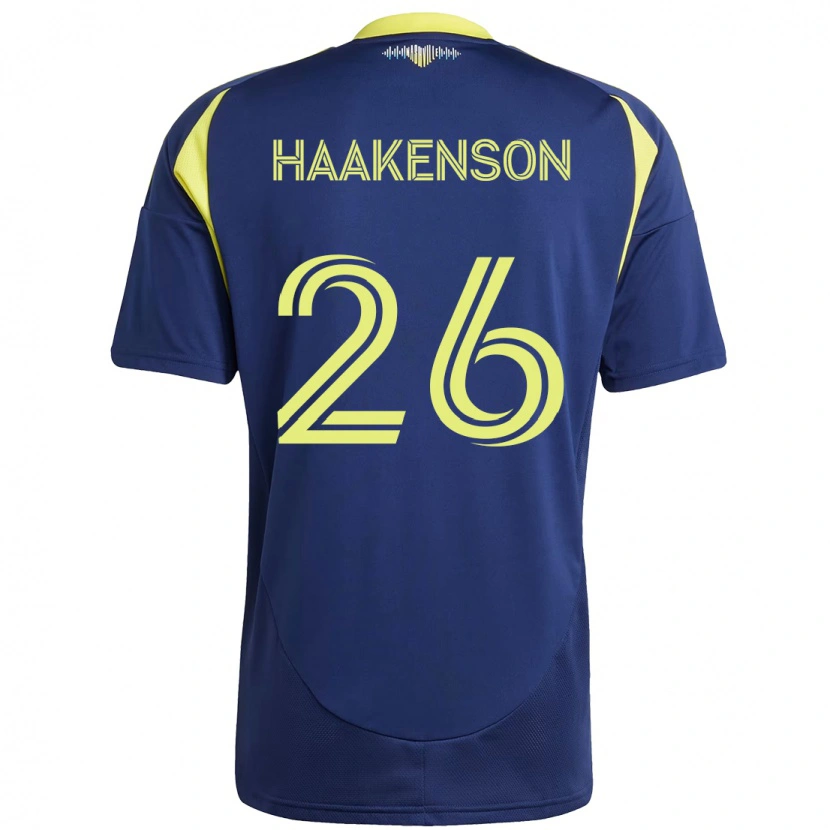 Danxen Mujer Camiseta Luke Haakenson #26 Amarillo Azul Marino 2ª Equipación 2025/26 La Camisa México