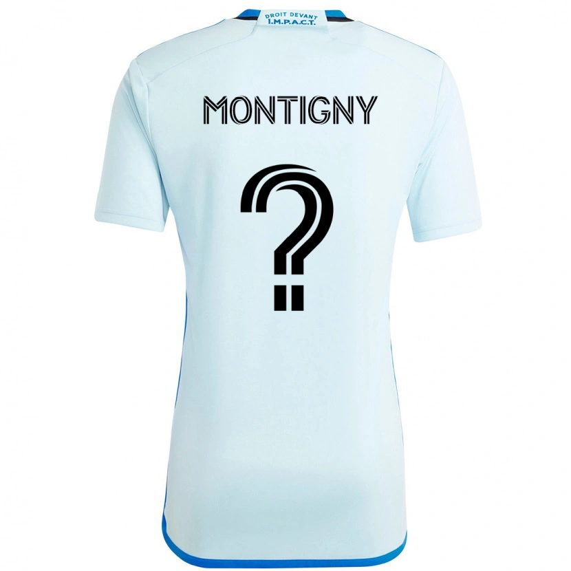 Danxen Mujer Camiseta Gaël De Montigny #0 Azul Celeste Azul Oscuro 2ª Equipación 2025/26 La Camisa México