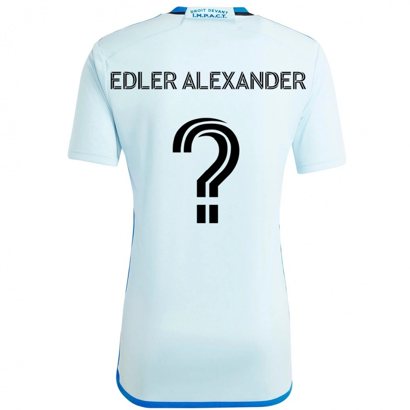 Danxen Mujer Camiseta Guesly Edler Alexander #0 Azul Celeste Azul Oscuro 2ª Equipación 2025/26 La Camisa México