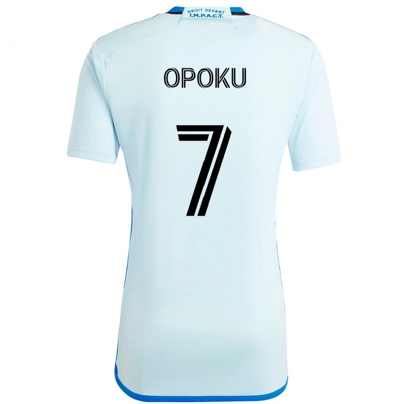 Danxen Mujer Camiseta Kwadwo Opoku #7 Azul Celeste Azul Oscuro 2ª Equipación 2025/26 La Camisa México
