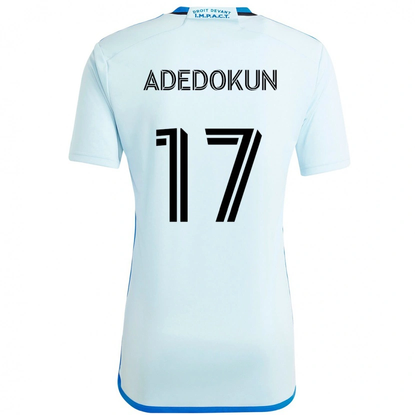 Danxen Mujer Camiseta Michael Adedokun #17 Azul Celeste Azul Oscuro 2ª Equipación 2025/26 La Camisa México