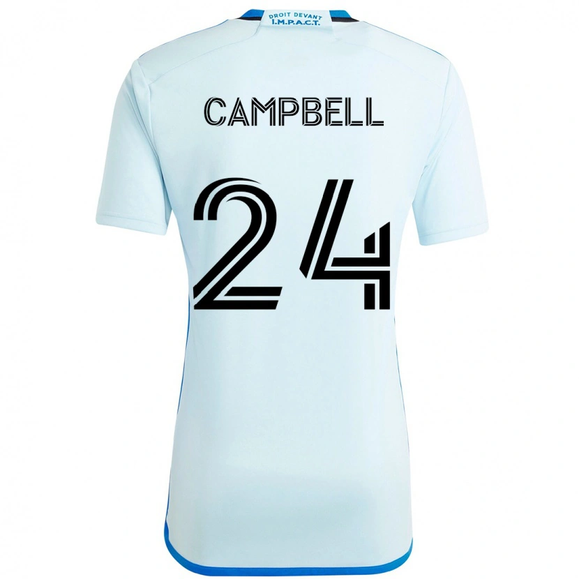 Danxen Mujer Camiseta George Campbell #24 Azul Oscuro Negro 2ª Equipación 2025/26 La Camisa México