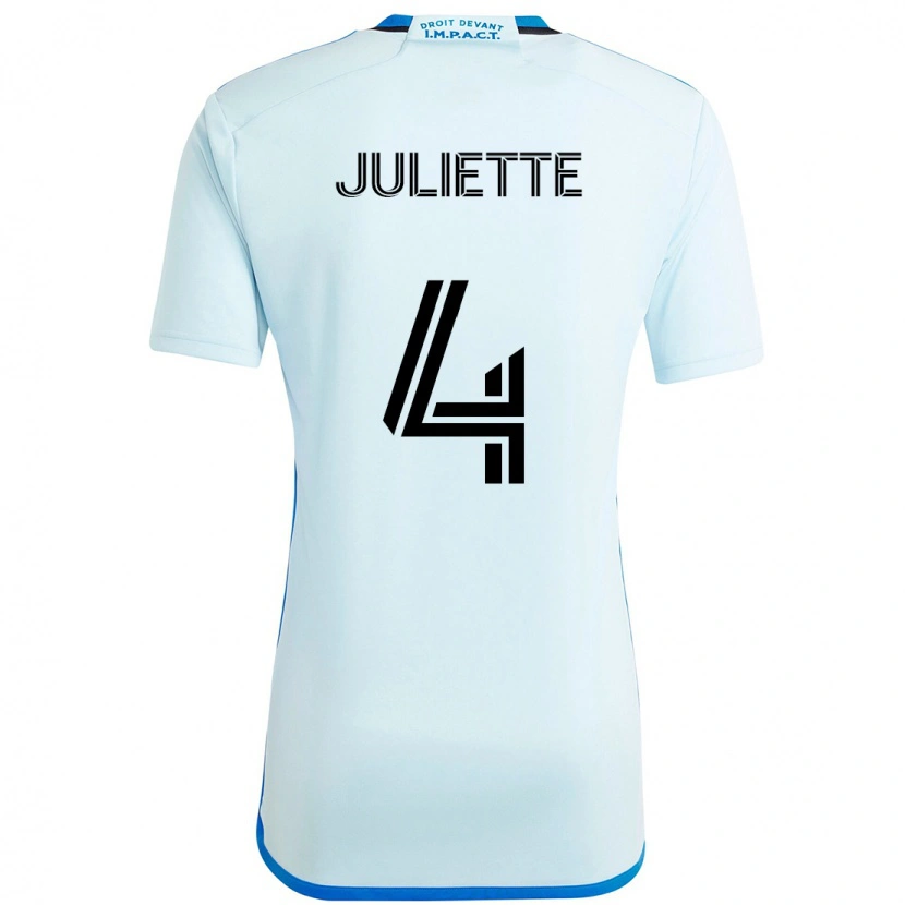 Danxen Mujer Camiseta Perreault Juliette #4 Azul Oscuro Negro 2ª Equipación 2025/26 La Camisa México